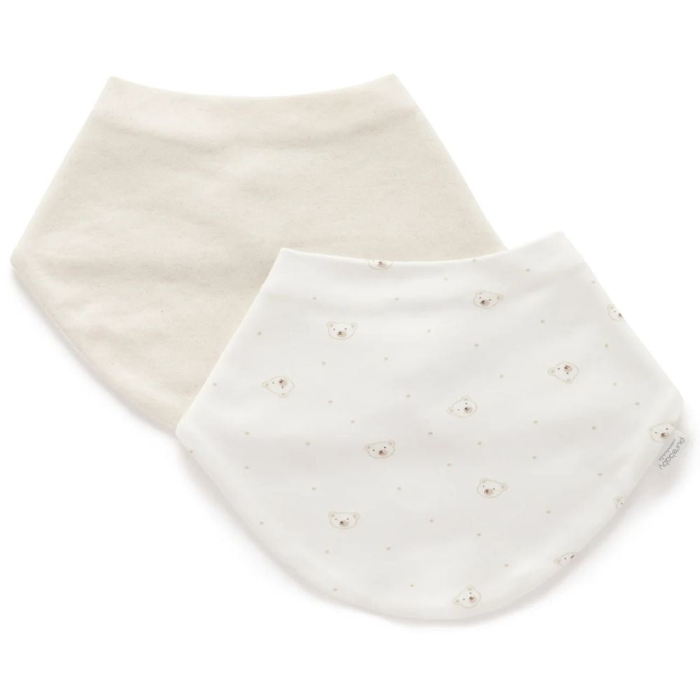 Purebaby 2 Pack Essential Dribble Bib