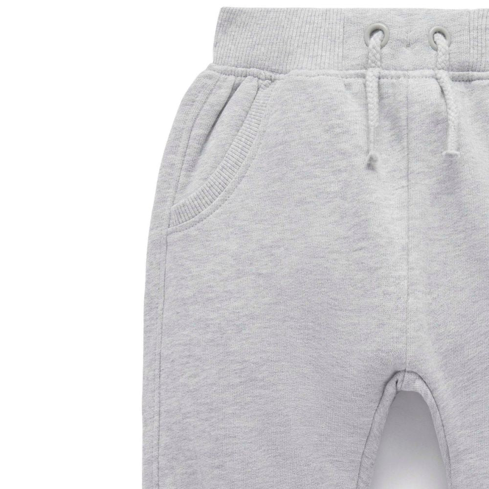 Purebaby Slouchy Track Pant - Grey Melange