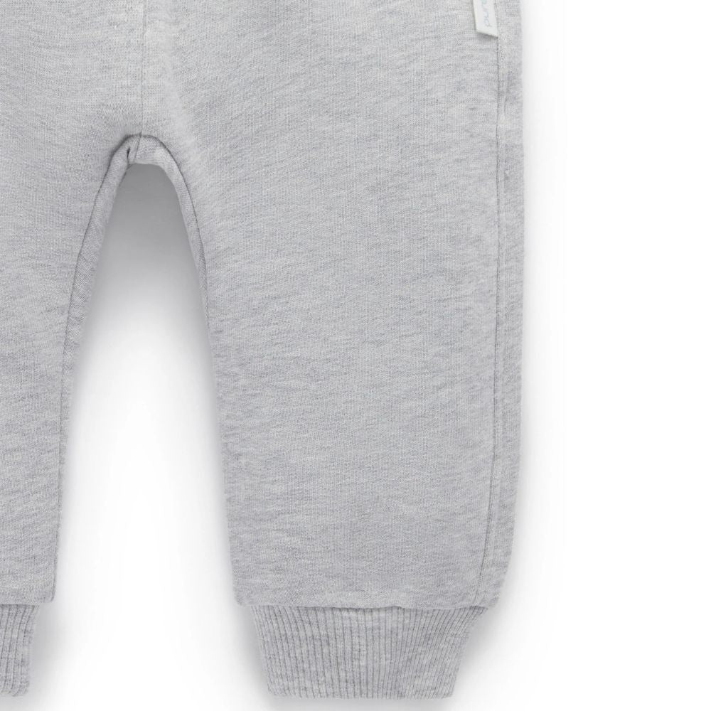 Purebaby Slouchy Track Pant - Grey Melange