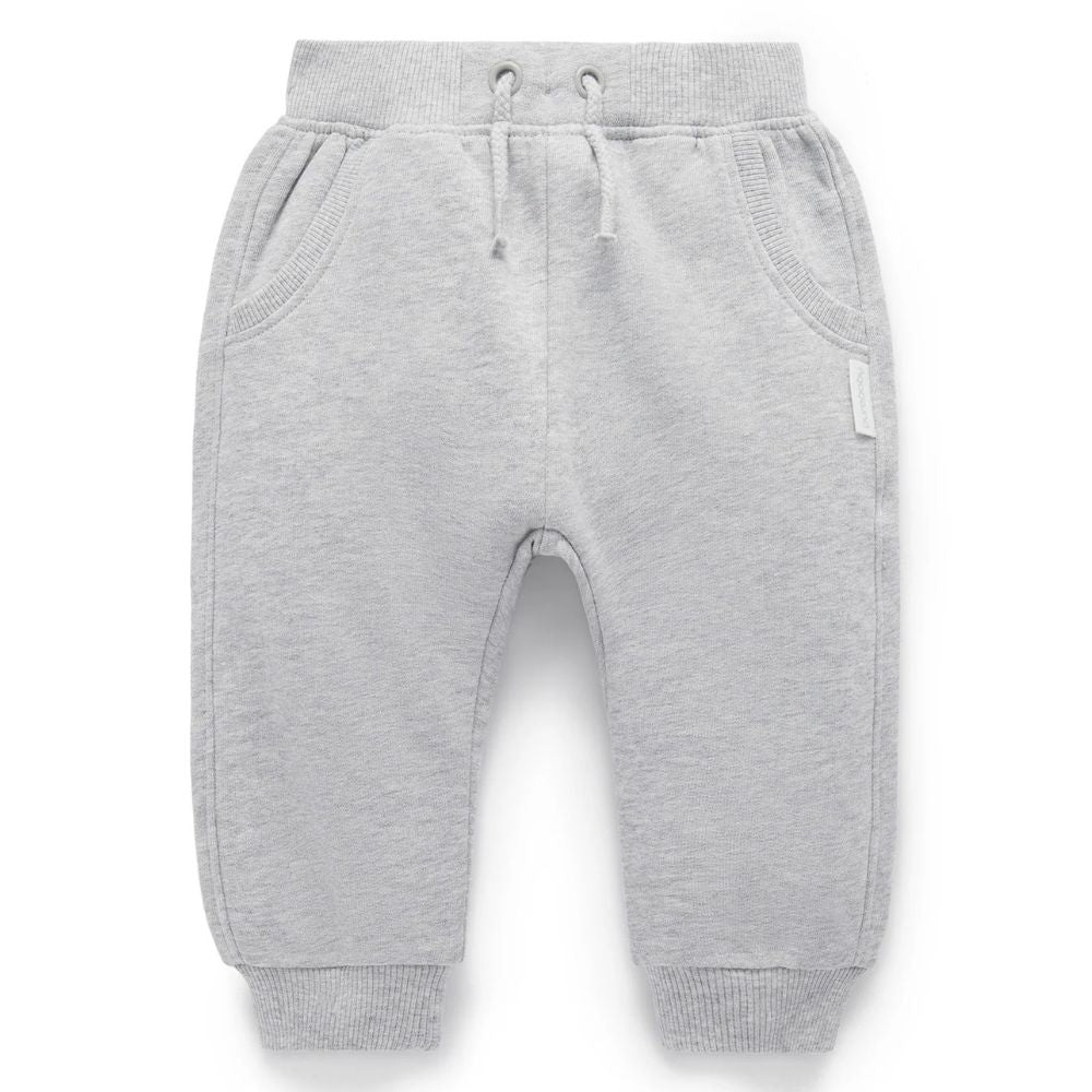 Purebaby Slouchy Track Pant - Grey Melange
