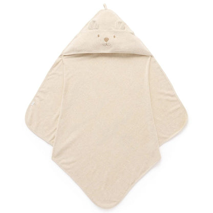 Purebaby Essential Bear Cotton Hooded Towel