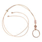 Rancho Necklace - Rose Gold Ring Glass Beads Hammered Dot Stack