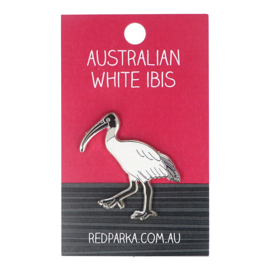 Red Parka Enamel Pin - Australian Ibis