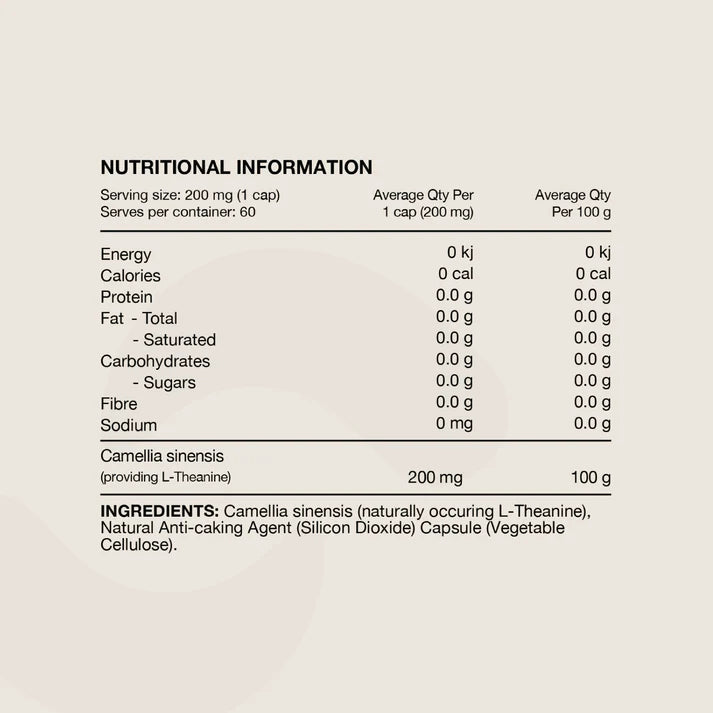 Switch Nutrition L-Theanine From Green Tea 60 Caps