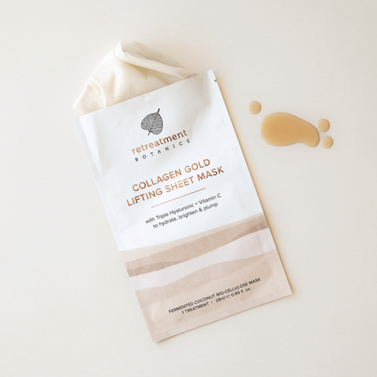 Retreatment Botanics Collagen Gold Lifting Sheet Mask 4-Pack
