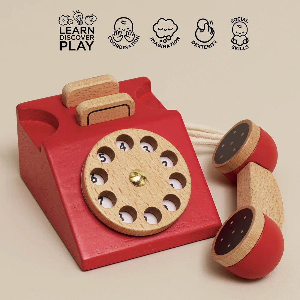 Le Toy Van Wooden Vintage Telephone