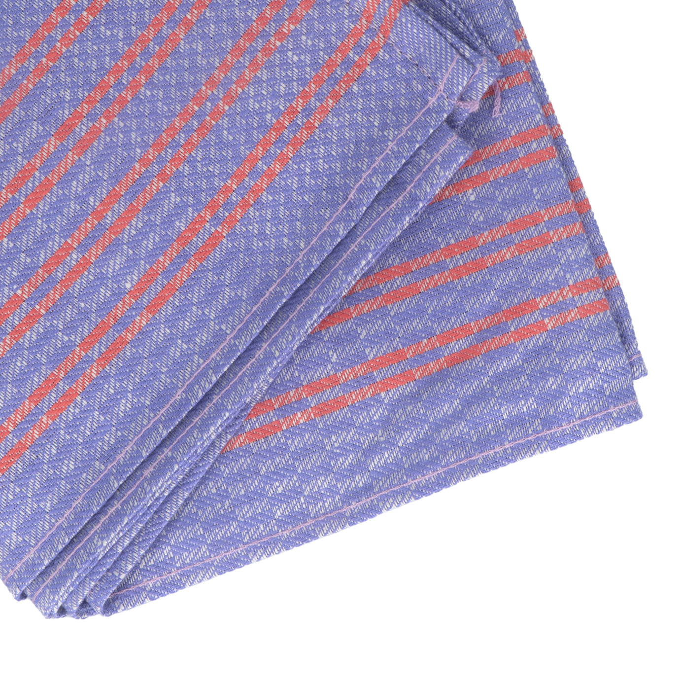 Redecker + Kracht Oversized Tea Towel Blue Check/Red Stripes 50 x 100 cm