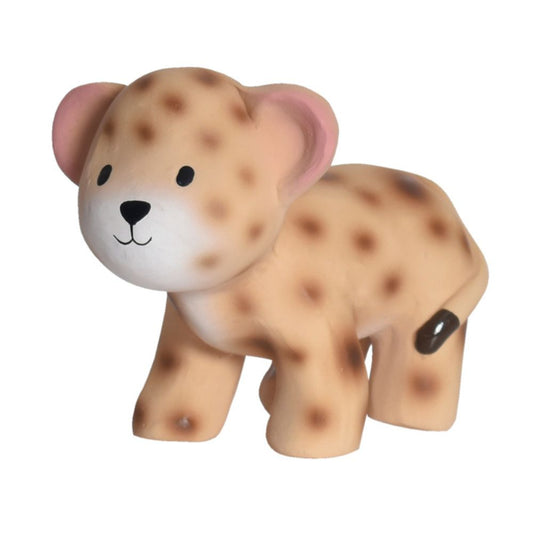 Tikiri Leopard Rubber Teether Rattle & Bath Toy