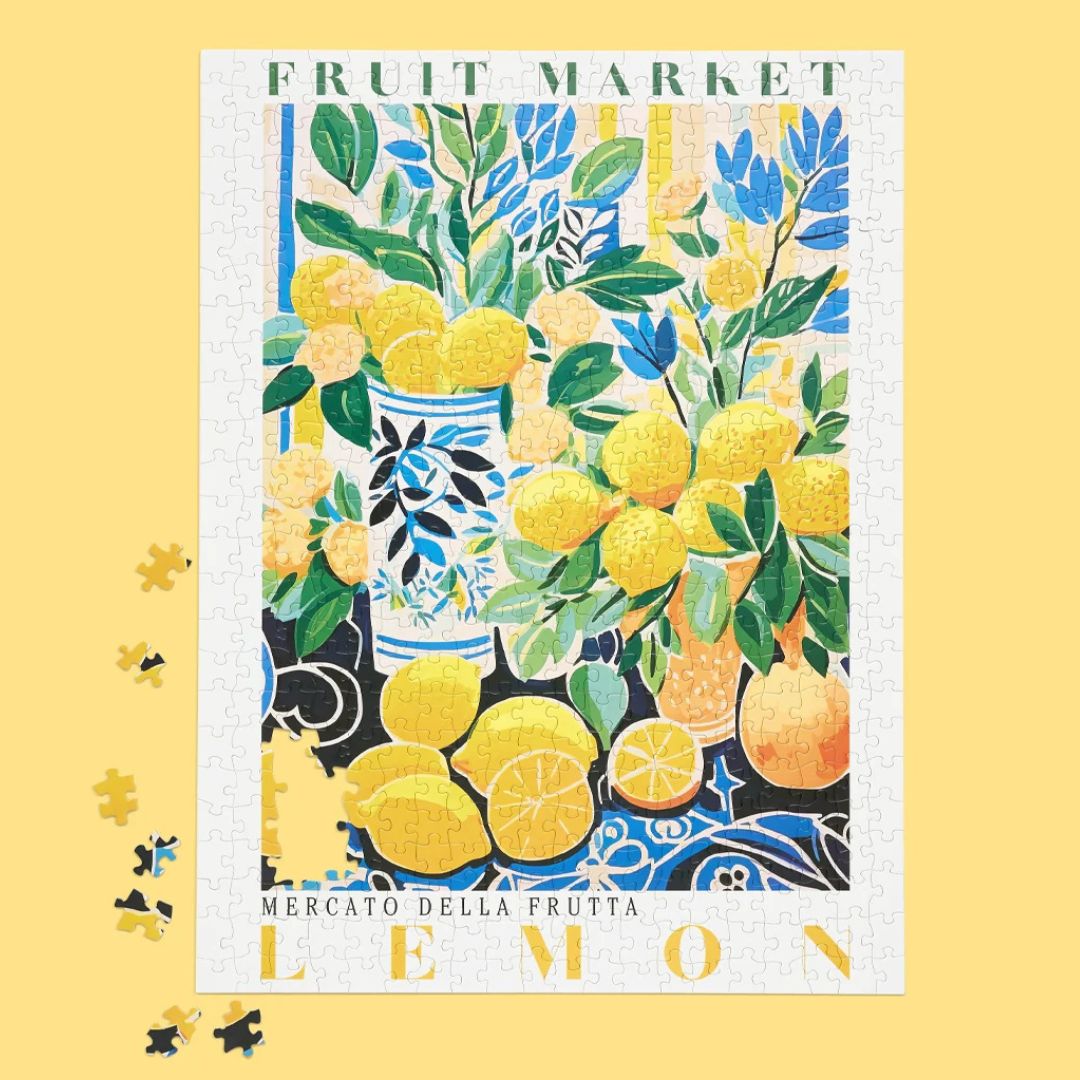 WerkShoppe Jigsaw Puzzle 500 Piece - Fruit Market Lemons
