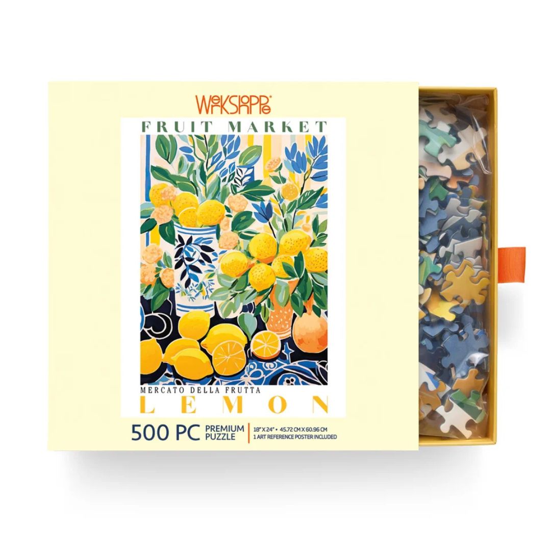 WerkShoppe Jigsaw Puzzle 500 Piece - Fruit Market Lemons