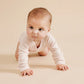 Wilson & Frenchy Organic Stripe Rib Wrap Bodysuit - Cantaloupe