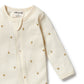 Wilson & Frenchy Organic Zipsuit with Feet - Bee Mine