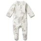 Wilson & Frenchy Organic Zipsuit with Feet - Welcome to the World