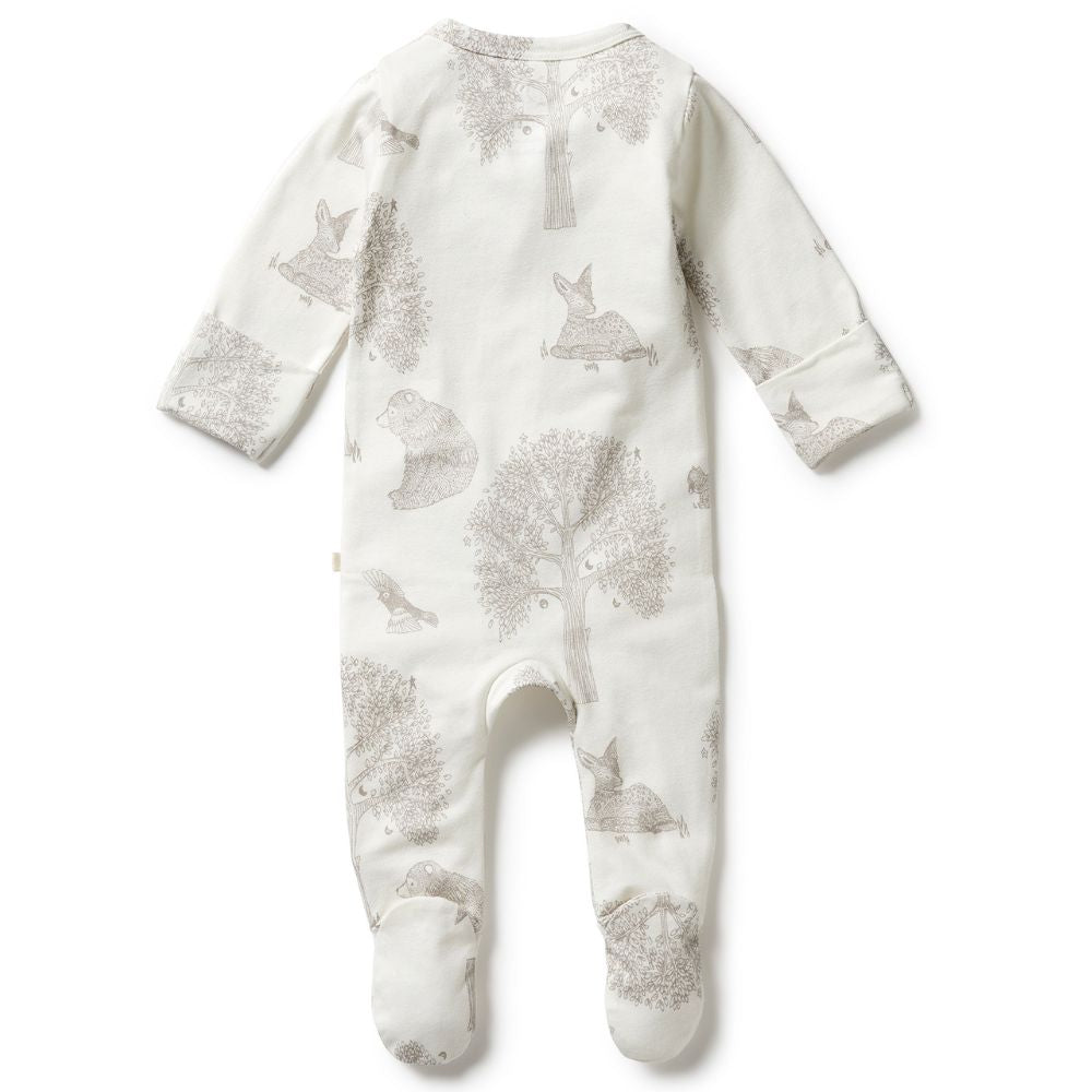 Wilson & Frenchy Organic Zipsuit with Feet - Welcome to the World