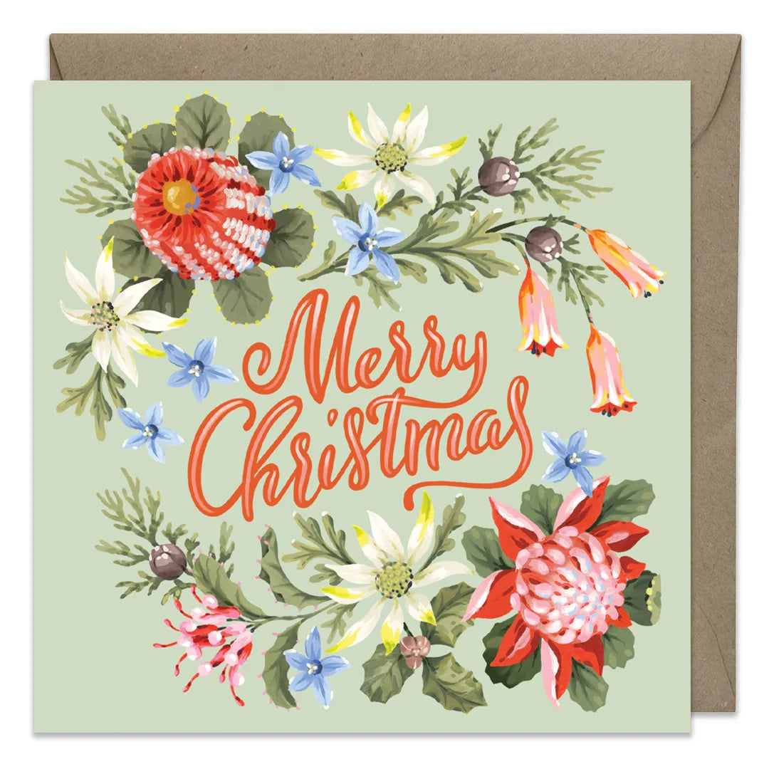 Earth Greetings Australian Christmas Card 8 Pack - Christmas Flora