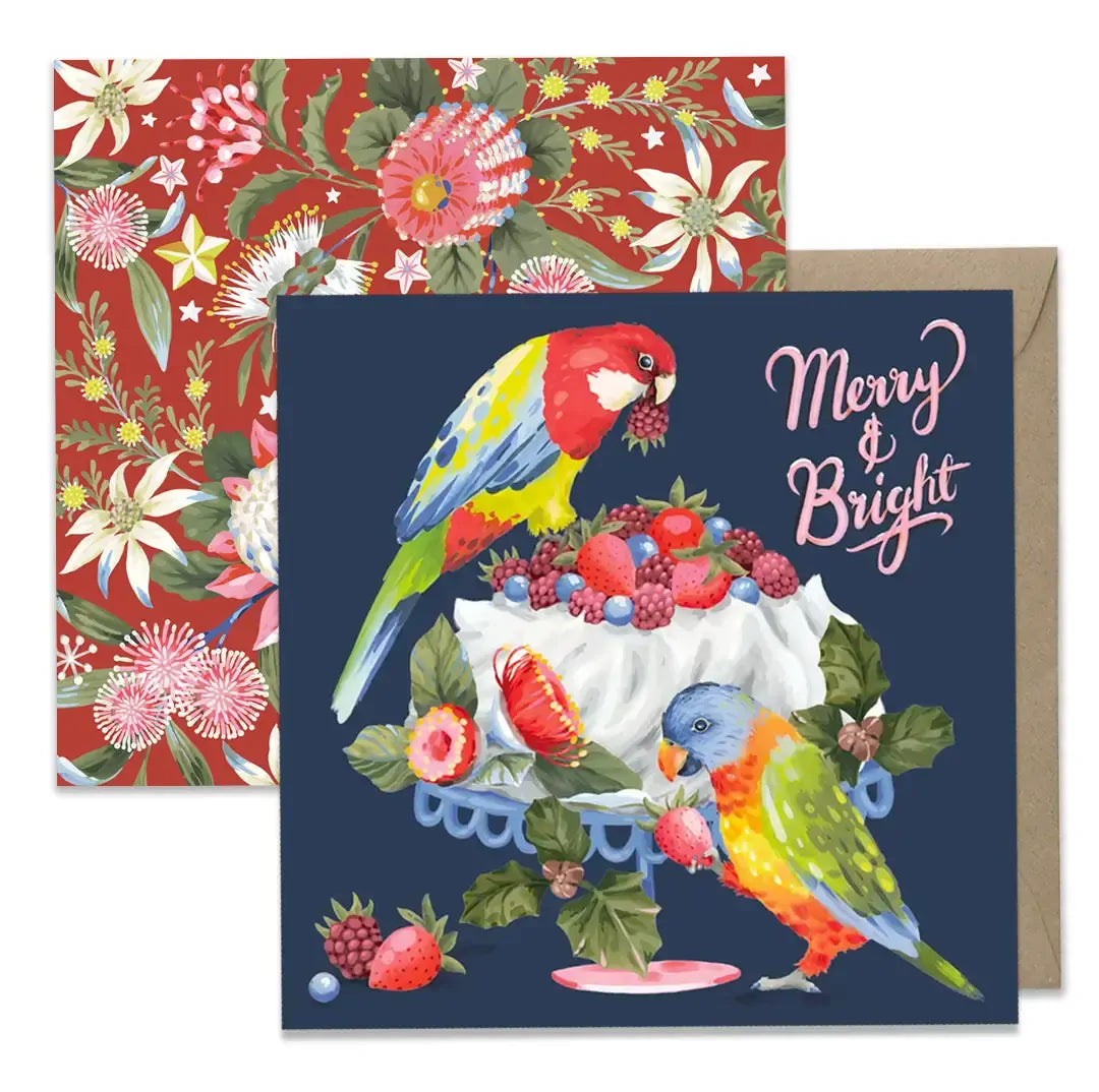 Earth Greetings Australian Christmas Card 8 Pack - Christmas Pav