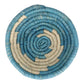AfriBeads Handwoven Bowl 15cm Blue & White Swirl