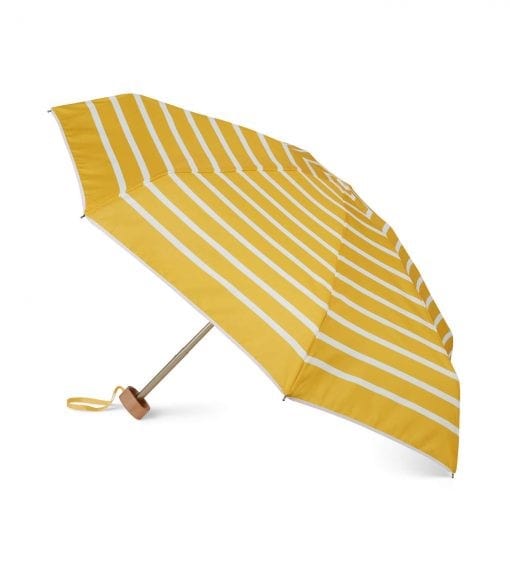 ANATOLE Striped Micro Umbrella Yellow - White Stripes GABIN