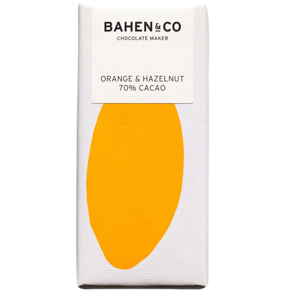 Bahen & Co Chocolate Orange & Hazelnut 70% Cacao 75g