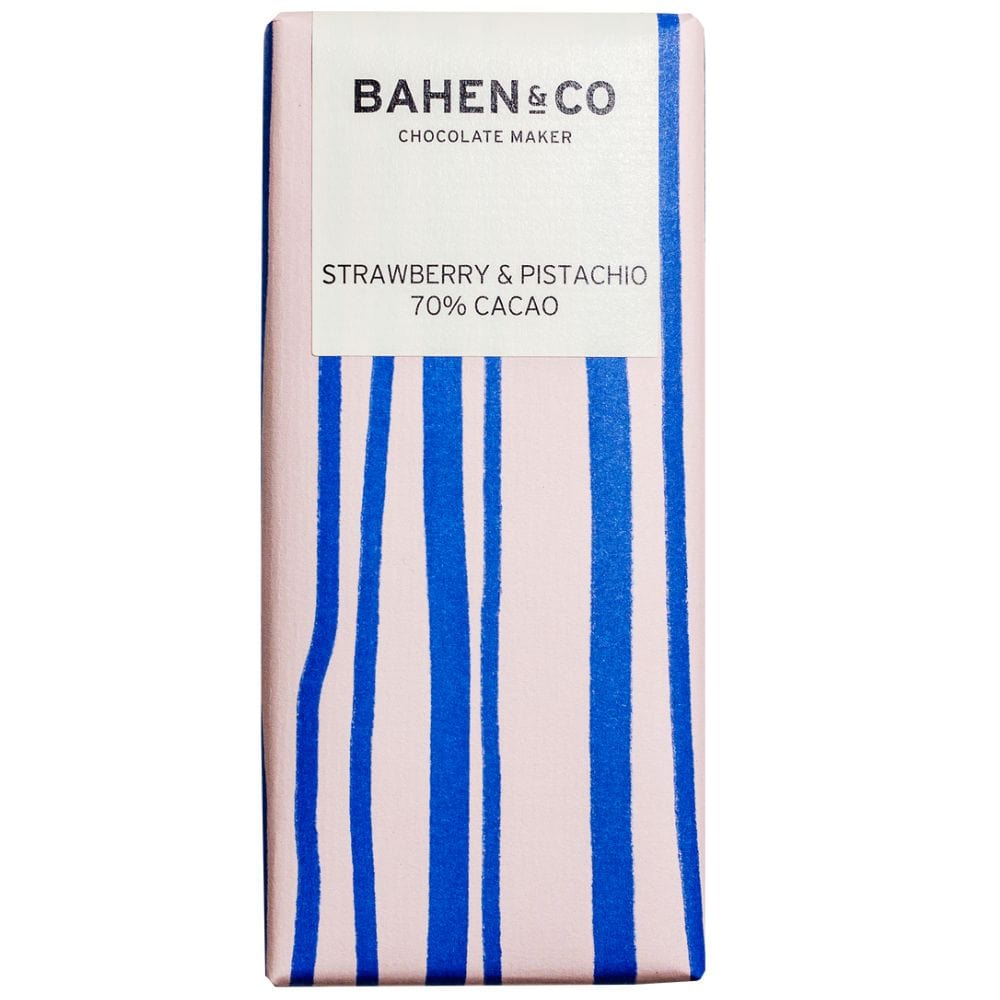 Bahen & Co Chocolate Strawberry & Pistachio 70% Cacao 75g