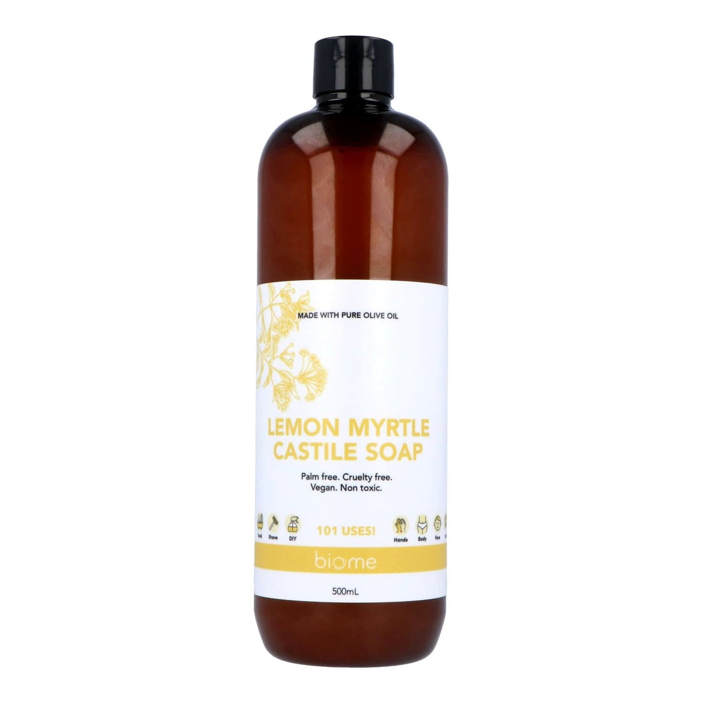 Biome Liquid Castile Soap 500ml - Lemon Myrtle