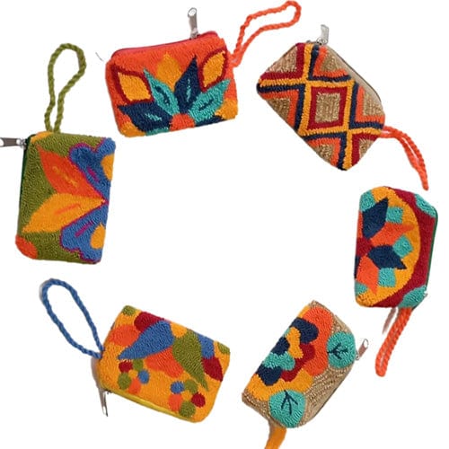 Casa Bonita Artisan Hand Crocheted Coin Purse - Autumn Tones