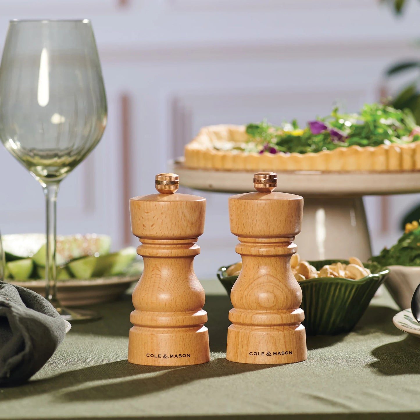 Cole & Mason London Salt & Pepper Mill 13cm Set - Beech