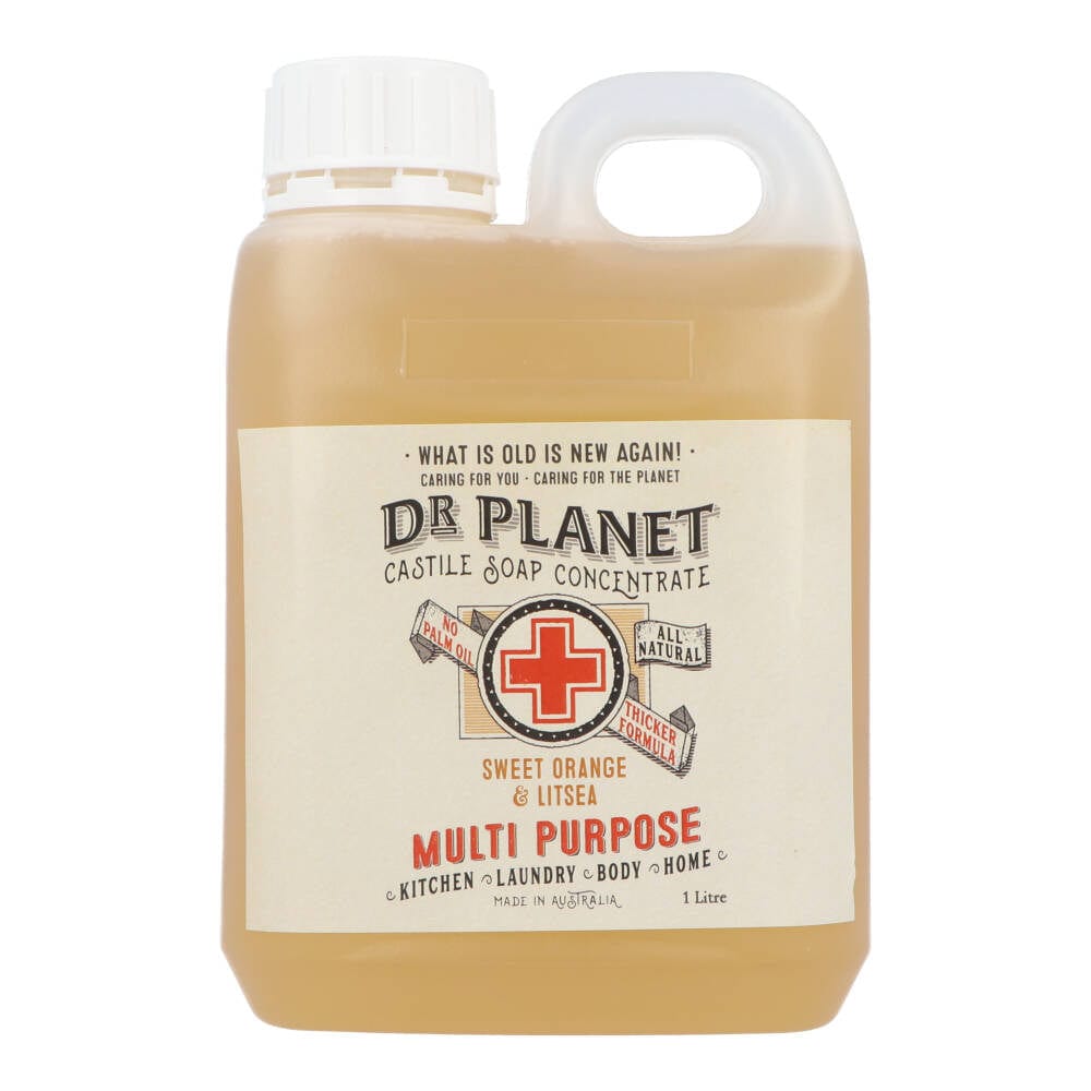 Dr Planet Castile Soap 1L Sweet Orange & Litsea