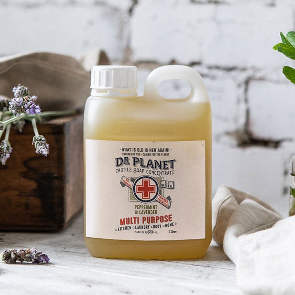 Dr Planet Castile Soap 1L Peppermint & Lavender