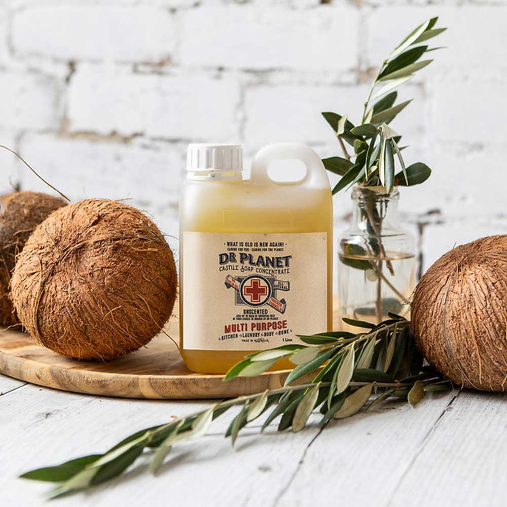 Dr Planet Castile Soap 1L Unscented