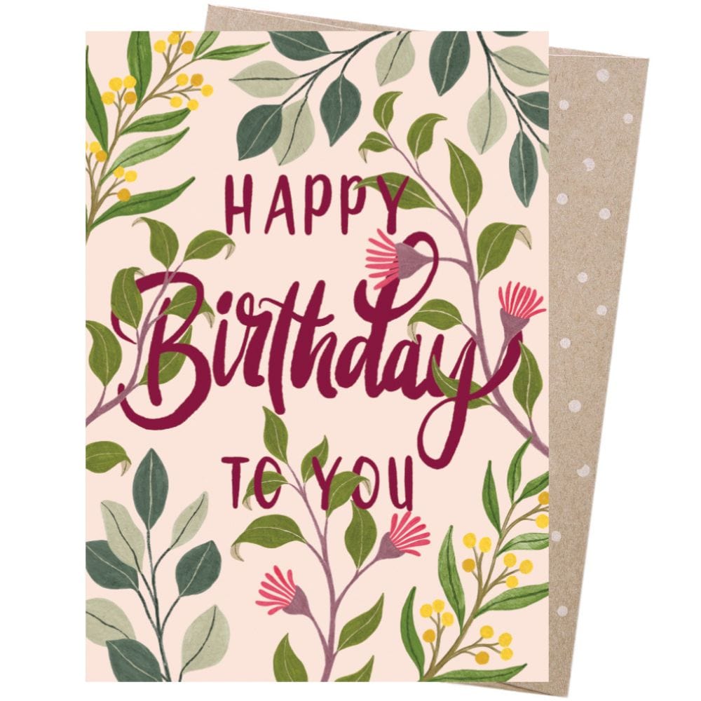 Earth Greetings Card - Negin Maddock - Greeting Card - Birthday Blossoms