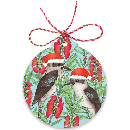 Earth Greetings Christmas Gift Tags - Jolly Kookaburras 8pk