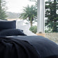 ecoLinen Linen Blue Quilt Cover with std tailored pillowcases