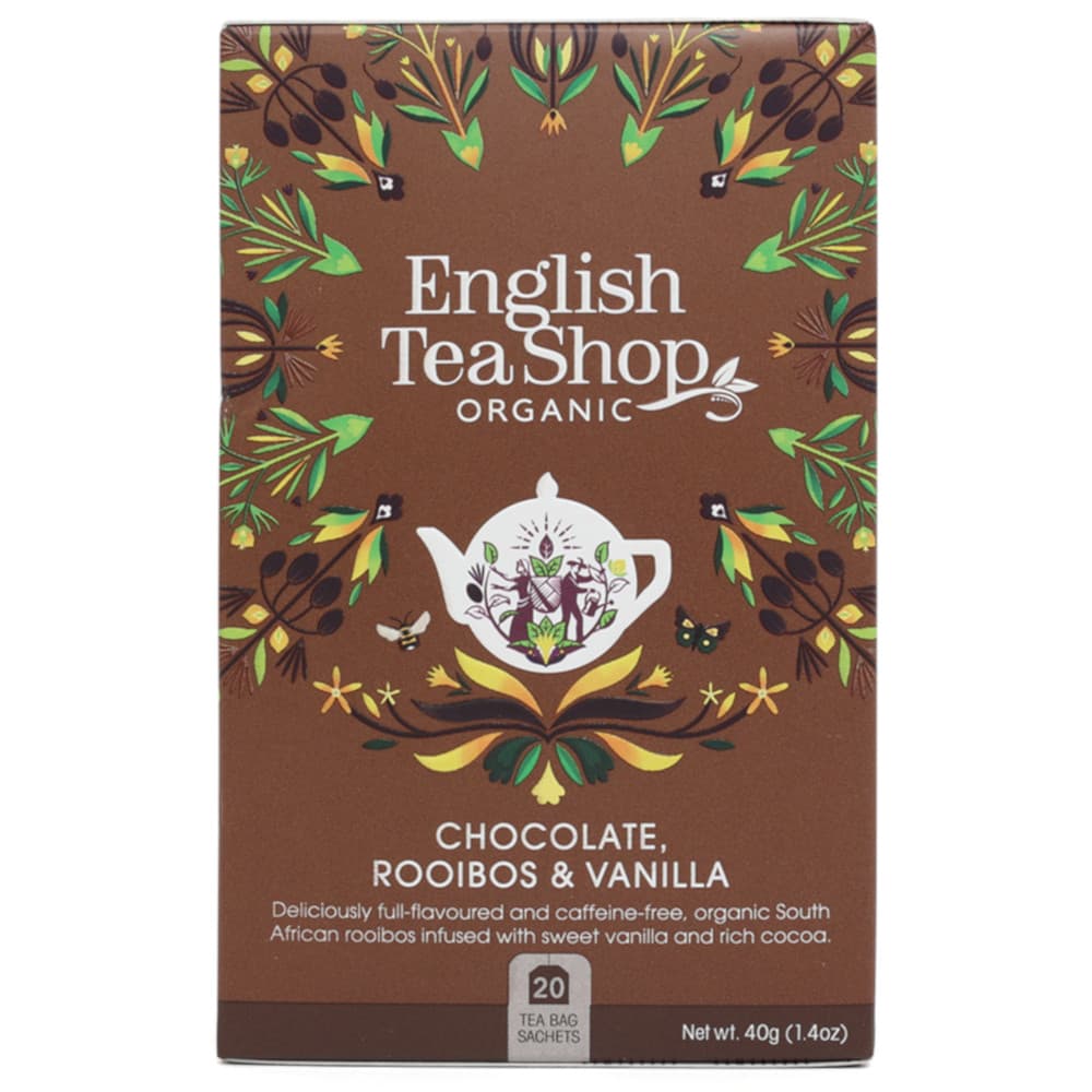 English Tea Shop Organic Chocolate Rooibos & Vanilla Teabags 20pk