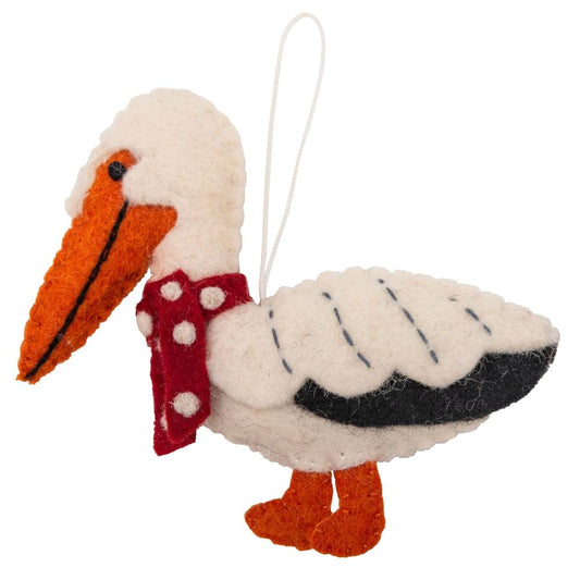 Fairtrade Felt Christmas Decoration - Pelican