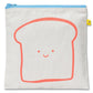 Fluf Zip Snack Bag - Sandwich Size Happy Bread Orange