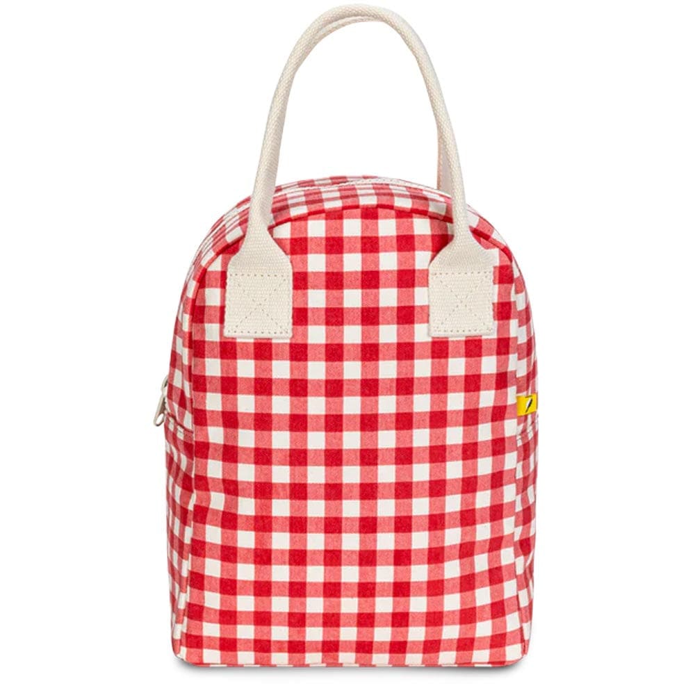 Fluf Zipper Lunch Bag - Red Gingham