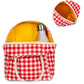 Fluf Zipper Lunch Bag - Red Gingham