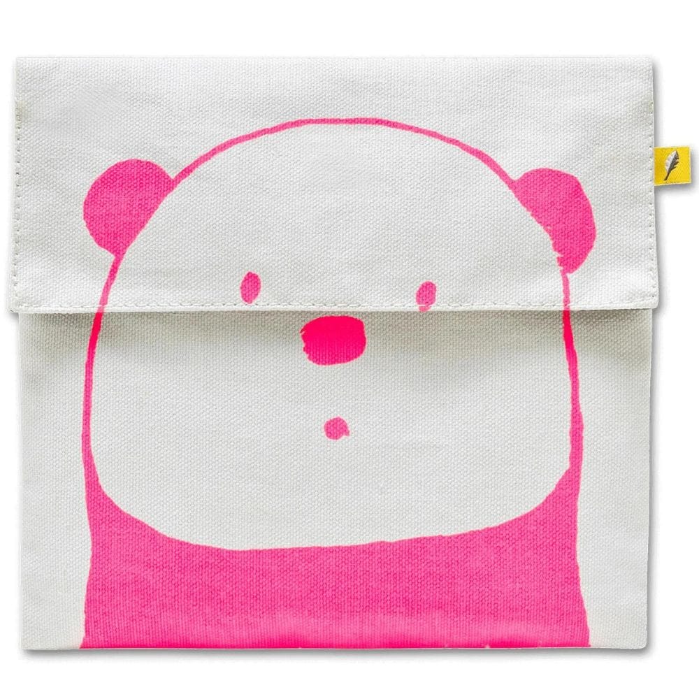 Flus Flip Snack Bag - Sandwich Size Panda Pink