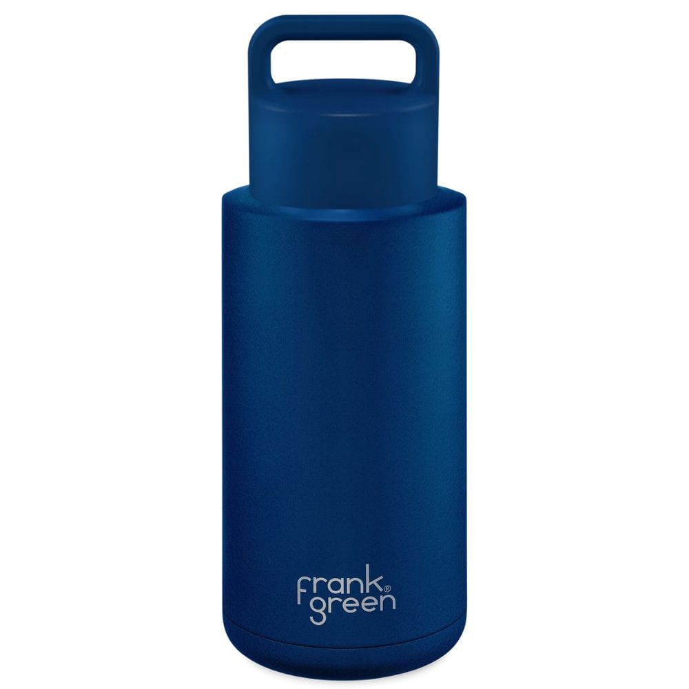 Frank Green Water Bottle Straw GRIP FINISH 34oz / 1L Deep Ocean
