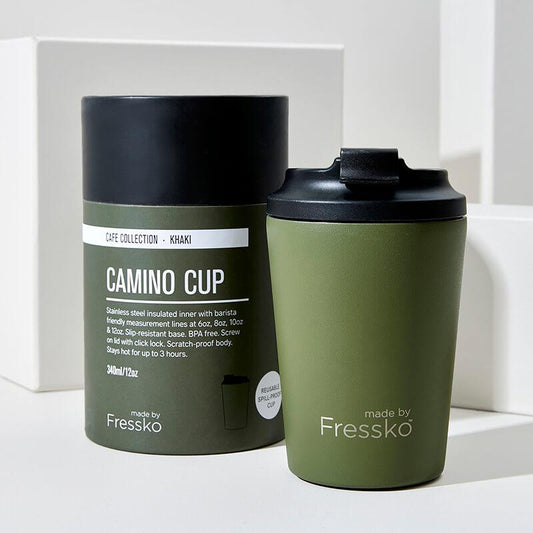 Fressko Reusable Cup Camino 12oz Khaki