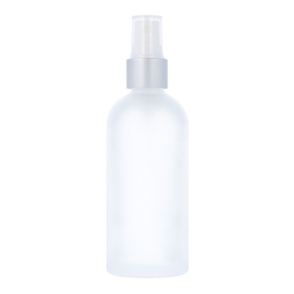 Frosted Glass Bottle with Silver Atomiser - 100ml