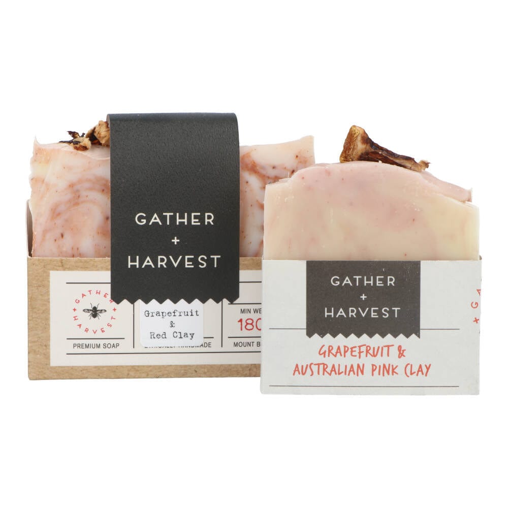 Gather and Harvest Handmade Natural Soap Grapefruit and Australian Pink Clay