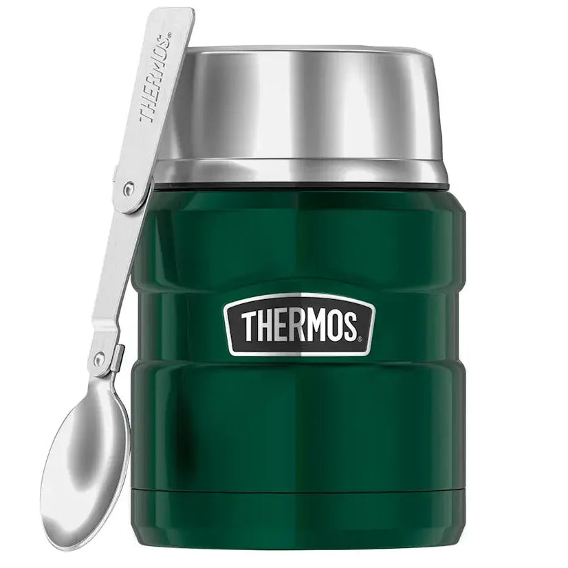 Thermos King Stainless Steel Insulated Food Jar With Folding spoon 470ml