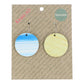Kami-so Reversible Earrings Circle Blue White Mint and Gold