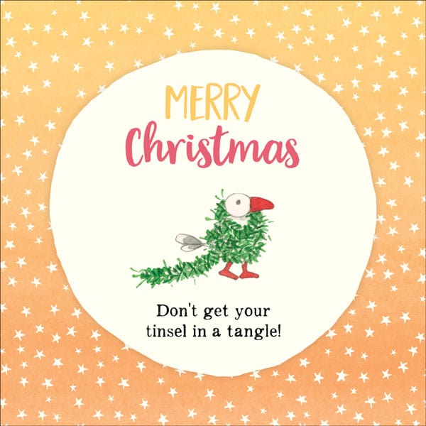 Kate Knapp Christmas Card - Tinsel in a Tangle