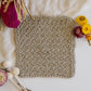 Knotting Naked Hemp Crochet Dish/Body Cloth - SQUARE