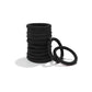 Kooshoo Plastic - Free Round Hair Ties Mini 12 Pack - Black