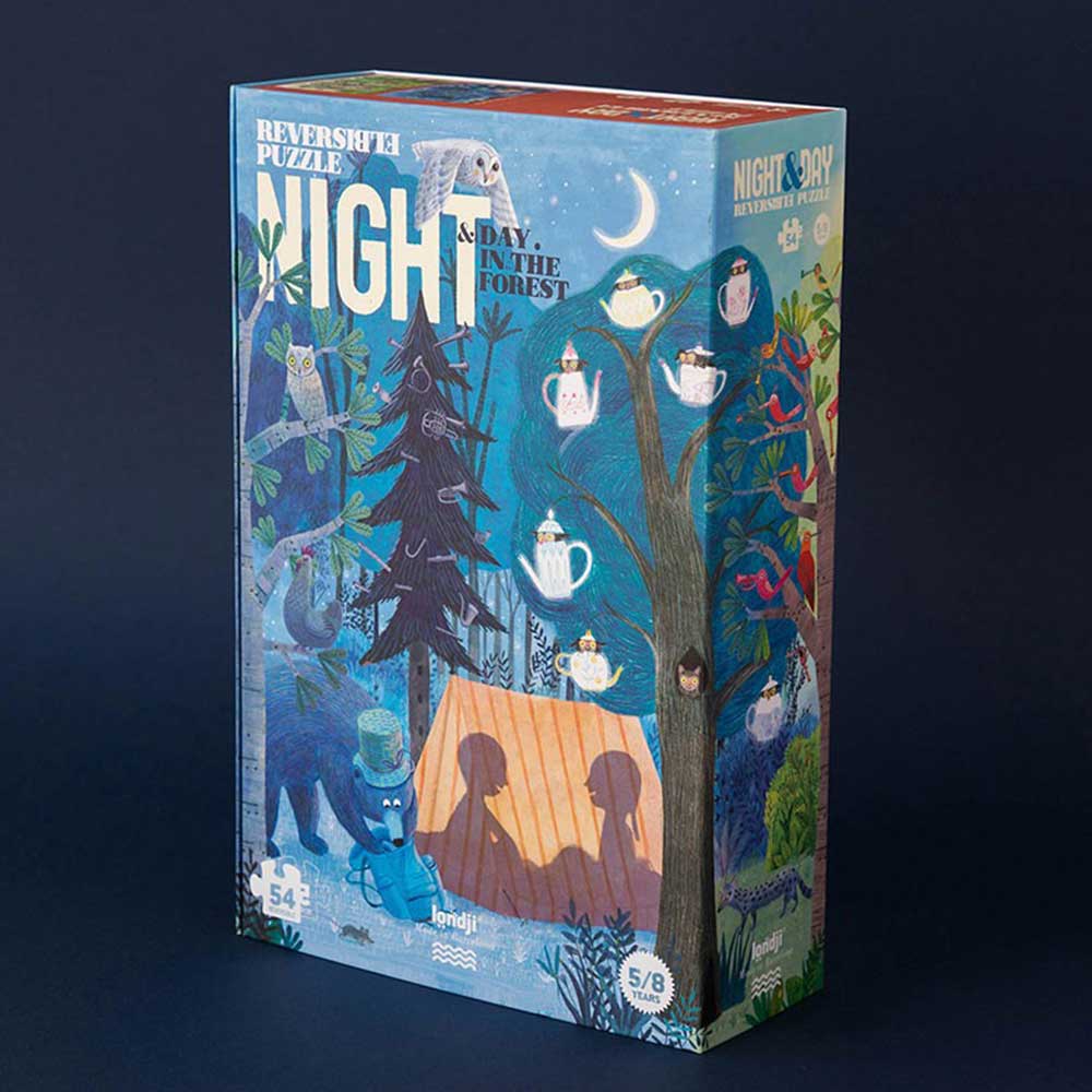 Londji 54 Piece Reversible Puzzle - Day & Night In The Forest