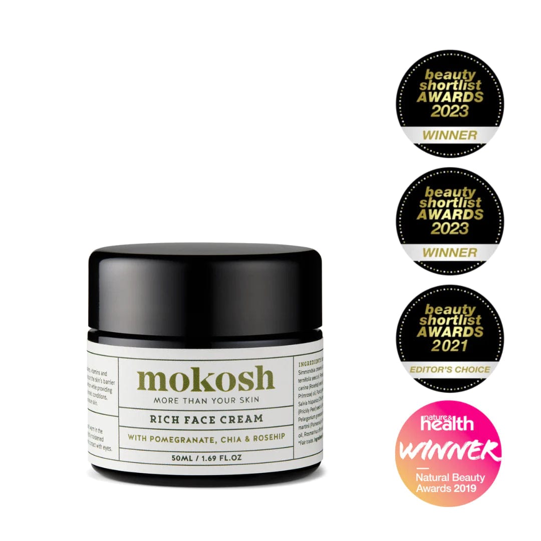 Mokosh Rich Face Cream 50ml - Pomegranate, Neem & Hemp